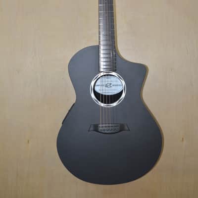 Composite Acoustics OX RAW ELE Acoustic-Electric Guitar Black Carbon Fiber