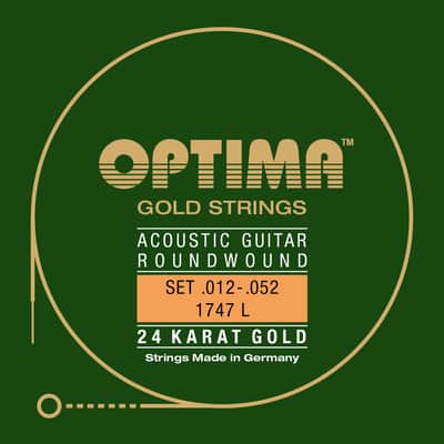 Optima 24K Gold Acoustic Guitar Strings 12-52 image 3