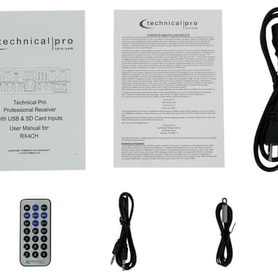Technical Pro RX4CH Bluetooth Home Receiver Amp+(8) 5.25" White Ceiling Speakers image 17