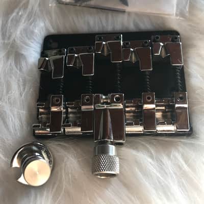 Wilkinson 4+1 5-string Conversion Bass Bridge - chrome image 1