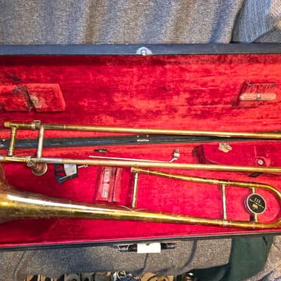 KING 605 Tenor Trombone, USA, w/ case&MP, Very Good Condition image 8