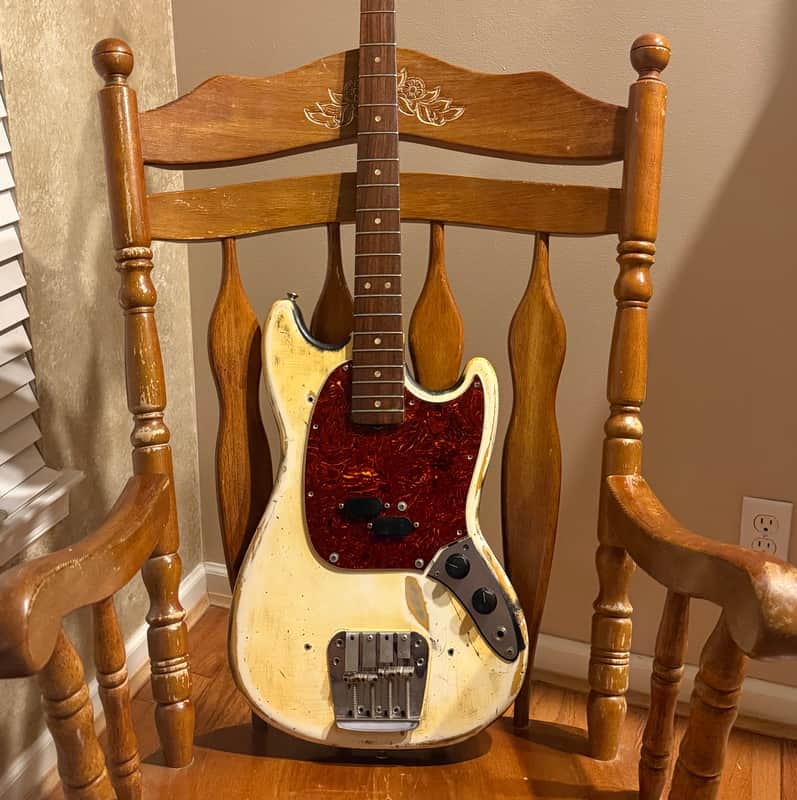Fender Mustang Bass 1966 Olympic White image 1