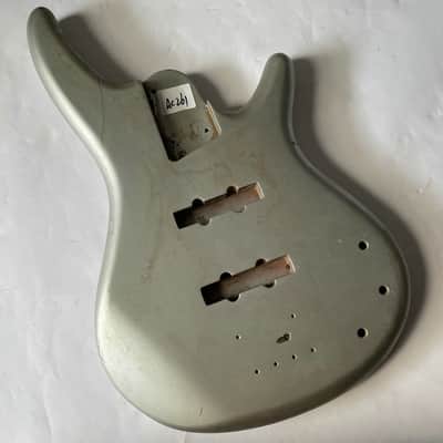 Metallic Silver DIY Basswood Bass Guitar Body image 1