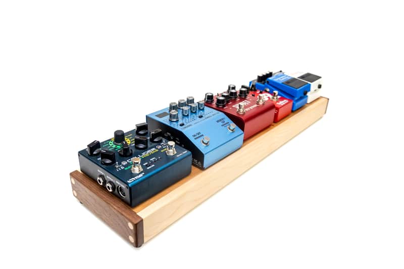 Custom made Hardwood Pedalboard Large 600x150x50mm image 1