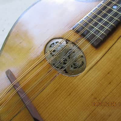 Neapolitan College of Music Lyre style Mandolin circa 1910 - Natural image 3