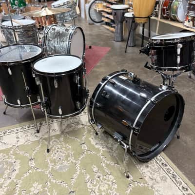 Tempus 4-Piece Carbon Fiber Drum Set 1990s - Black image 8