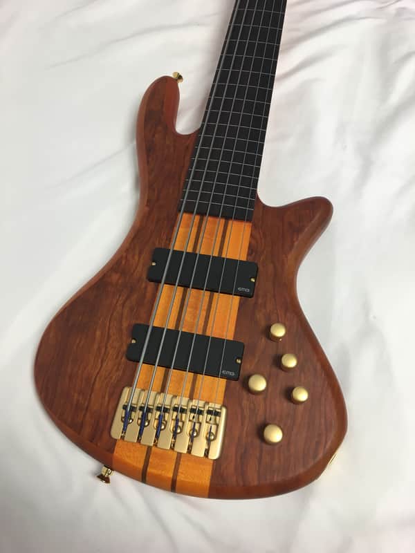 Schecter Stiletto Studio-6 FL Active Fretless 6-String Bass Honey Satin image 1