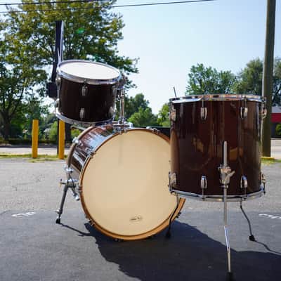 Ludwig USA Classic Maple 3pc Shell Pack - Burgundy Sparkle Wrap | 12", 16", 22" LUDWIG -USA Showroom Shell Pack! image 2