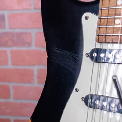 Medium Rare Guitars Diablo “Rat Strat” Relic Black Over Sunburst Heavy Relic 2022 w/Hardshell Case image 10