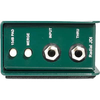 Radial Engineering JDI 1-Channel Passive Instrument Direct Box with 2x 1/4" Stereo Plug Audio Cables, 2x XLR Cables & StreamEye Polishing Cloth image 2
