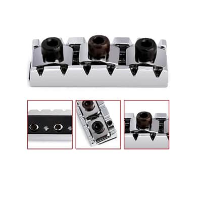 Floyd Rose Style Chrome Locking 42.5mm Nut w/Adjustable Shim Kit Helps eliminate fret buzz image 3