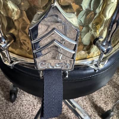 USED Crush 7x13 Hammered Chrome & Brass Snare Drum image 3