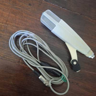 Vintage Script Logo Sennheiser MD 421-HL Cardioid Dynamic Microphone 1960s White image 2