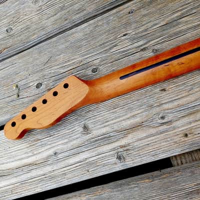 Telecaster neck roasted flamed maple image 4