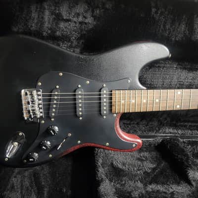 Aria Pro II Strat-Style Electric Guitar - Black/Red Custom Finish image 10