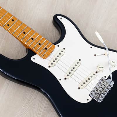 1991 Fender American Vintage '57 Stratocaster Black w/ Tweed Case image 7