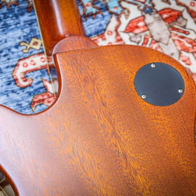 EASTMAN MIC SB59/v Solid Body Single Cutaway Aged "GoldBurst + Ebony" (2024) image 20
