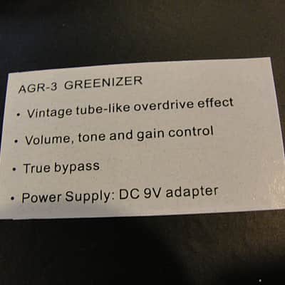 Tom's Line Engineering AGR-3 Greenizer Vintage Overdrive Guitar effects Pedal image 9