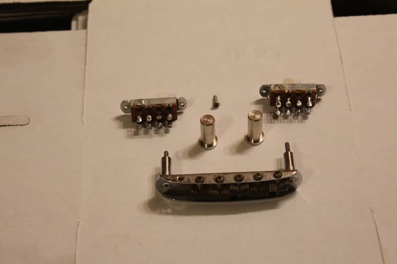 Fender Mustang original 1968 parts two switches and bridge 1968 image 1