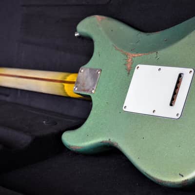 American Fender Stratocaster Custom Heavy Relic Lime Green Sparkle "Duncan Antiquities" image 12