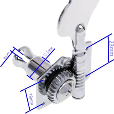 4pcs Open Gear Bass Tuners – 2L 2R Machine Heads for Fender Precision & Jazz Bass (Silver) image 2