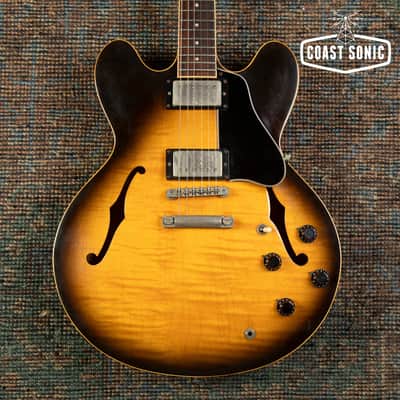 1993 Gibson ES-335 Dot Semi-Hollow Guitar Vintage Sunburst w/case image 2