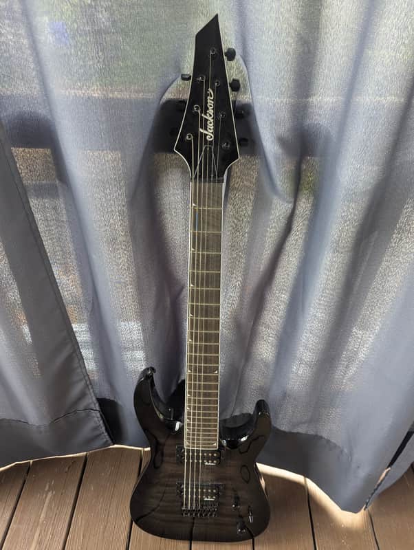 Jackson JS Series JS22-7 DKA HT Dinky Archtop with Amaranth Fretboard 2019 - 2020 - Gloss Black image 1