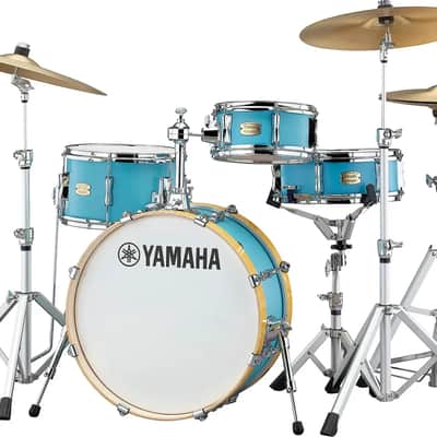 Yamaha SBP0F4H Stage Custom Hip 4-Piece Acoustic Drum Shell Pack, Matte Surf Green image 1
