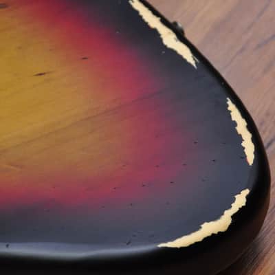 Vintage VJ74 Icon Fretless Bass - Sunset Sunburst image 18