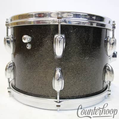 Slingerland 12x8"Black Sparkle Tom Drum 60s Sound King COB Brass StickSaver Rims image 3