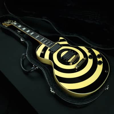 Epiphone Zakk Wylde Les Paul Custom Bullseye Antique Ivory EMG ZW Set + Hardcase
