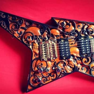 Javara Skull Bird 24 fret 2019 Natural/Black image 2