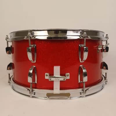 Ludwig 6.5x14"#912 School Festival Red Sparkle 3Ply Mahogany Vintage 60s #458125 image 3