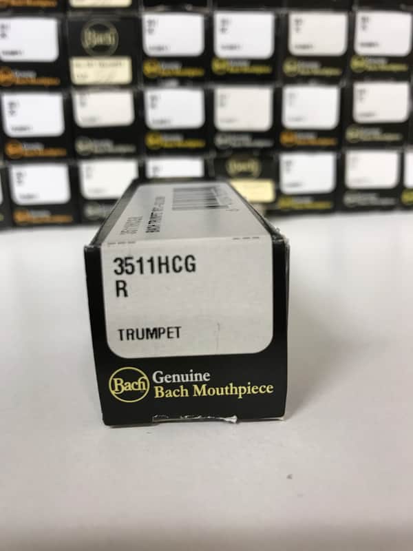 Bach 3511HCGR Gold Rim Series Trumpet Mouthpiece - 1-1/2C Cup image 1