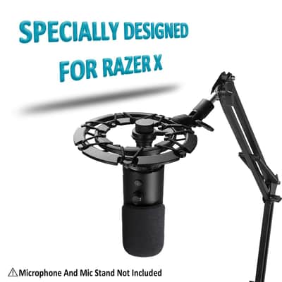 Shock Mount With Pop Filter For Razer Seiren X Microphone, Seiren X Shock Mount Reduces Vibration Noise Matching Mic Stand Boom Arm By image 3