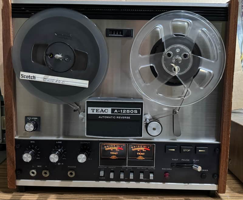 TEAC A-1250S Reel to Reel Tape Recorder – Serviced – Good Condition – AS IS image 1
