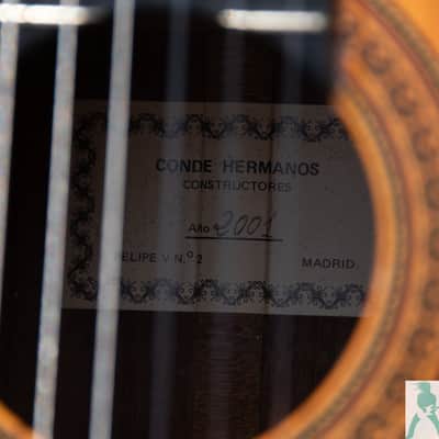 2001 Conde Hermanos Felipe V No. - Spanish Hand Made Classical Masterpiece!  - Pro Set Up u perfect Frets/Action image 2
