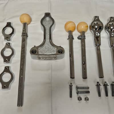 Vintage 1970s Slingerland Super Set-O-Matic Double Tom Holder Mount Complete image 10