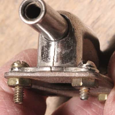 (8) Leedy Knobby Lugs, 4-Point Mounting Including Screws, Nuts, Internal Backing Plates -1920s to 30s / INSPECTED & TESTED image 10