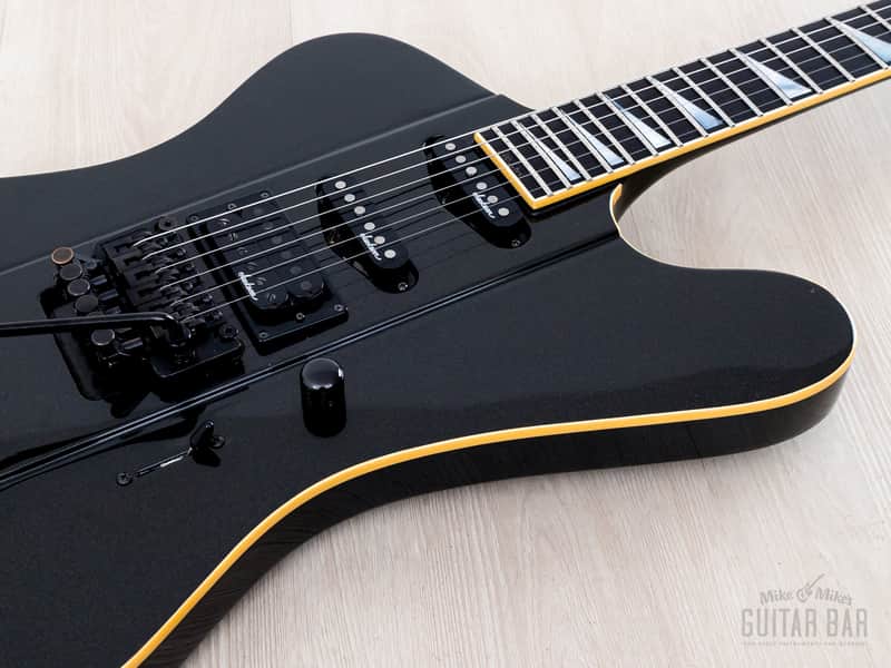 1990 Grover Jackson Fire Bird Metallic Black HSS Neck Through