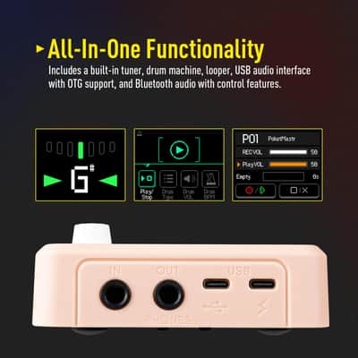SONICAKE Pocket Master-Portable Multi Effects Pedal, 100+ Built-in Guitar/Bass/Acoustic Effects - Pink (Price includes the import duty to US buyer) image 4