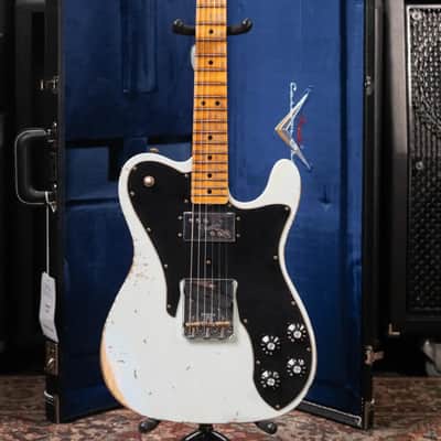 Fender Custom Shop 1970s Tele Custom Heavy Relic, Quartersawn Maple Fingerboard Electric Guitar - Super Faded Aged Sonic Blue with Hardshell Case image 18
