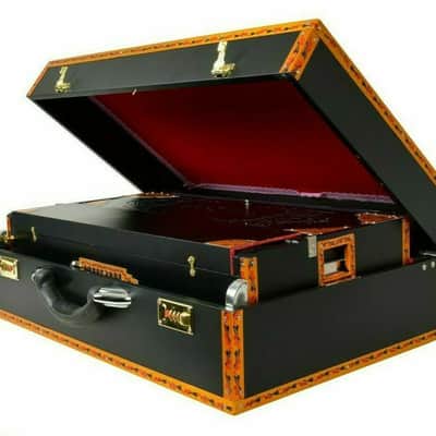 Handmade  9 Scale Changer Finish Portable Harmonium 3 Reeds Black Matt Musical Instrument image 8