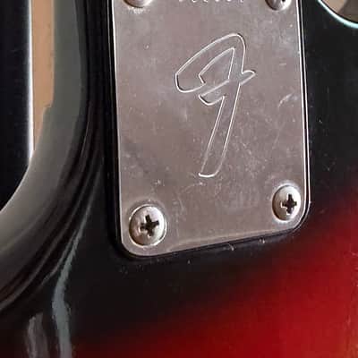 1974 Fender Mustang Bass Sunburst image 7