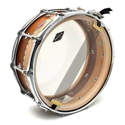 Craviotto Private Reserve Sapele/Sycamore Snare Drum 14x5.5 w/Maple Inlay image 3