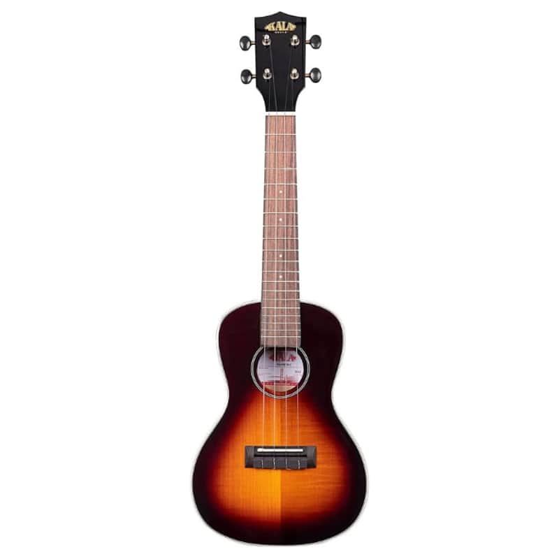 Kala KA-FMTB-C Flame Maple Concert Ukulele, Tobacco Burst image 1