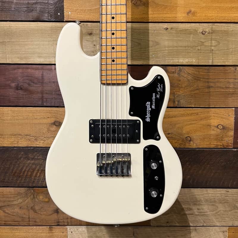 Shergold Marathon 6 String Bass White 1981 image 1