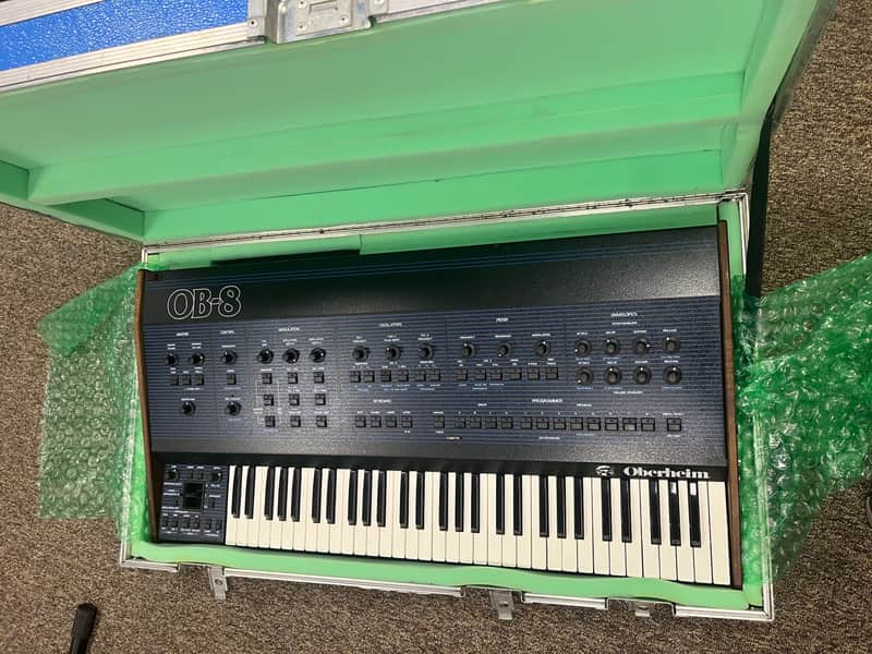 Oberheim OB-8 61-Key 8-Voice Synthesizer 1983 - Blue with Wood Sides
