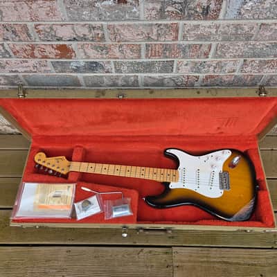 Vintage 1992 Fender Stratocaster American Vintage '57 (1957) Reissue Electric Guitar w/ Original Tweed Case, Paperwork! image 2