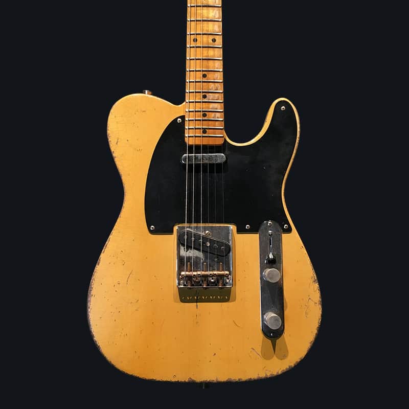Made to Order - FRANCHIN Mars guitar Relic Aged 100% Nitro Lacquer (Butterscotch/ Sunburst/ Black/ White/ Blue/ Green/ Yellow/ Red/ Pink/ Burgundy/ Purple/ Gold/ Silver, etc.) Telecaster-Tele-T-Style Made in Italy image 1